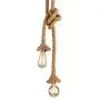 Vintage Ceiling Light Pendant Light Hemp Rope Retro Hemp Rope 2 Heads E26 E27 Socket for Restaurant Cafe Living Room 6.5ft 200cm