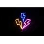 Blue LED Lightning Bolt neon Signs for Wall Decoration Battery and USB Operated Aesthetic Room Decor neon Sign neon Lights for Kids Room, Bar, Living Room, Christmas, Party, Wedding, Halloween