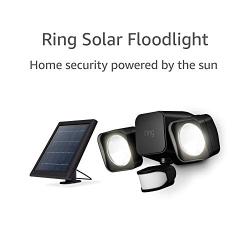 Ring Solar Floodlight -- Outdoor Motion-Sensor Security Light, Black (Ring Bridge required)