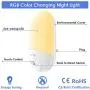 Plug-in Night Light for Kids, Compact RGB Color Changeable LED Night Lamp with Dusk to Dawn Sensor, Warm White Night Lighting for Baby Room, Bedroom, Hallway, Kitchen, Bathroom, Stairs (2 Pack)