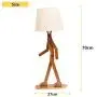 VOGLEE Novelty Cool DIY Desk Lamp for Kids Bedroom Adjustable Beside Table Lamp Swing Arm Wood Nightstand Light Living Room Dorm (Walnut)