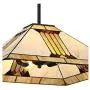 Capistrano Bronze Tiffany Pendant Chandelier 20'' Wide Mission Geometric Warm Yellow Art Glass 3-Light Fixture for Dining Room House Island Entryway Bedroom Living Room - Robert Louis Tiffany