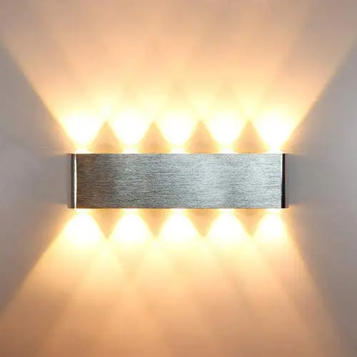 KAWELL Modern Wall Lamp 10W Indoor Wall Light Up Down Light Hallway Wall Sconce Silver Brushed for Bedroom Corridor Living Room Stairs KTV, Warm White KAWELL Modern Wall Lamp 10W Indoor Wall Light Up Down Light Hallway Wall Sconce Silver Brushed for Bedroom Corridor Living Room Stairs KTV, Warm White