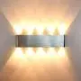 KAWELL Modern Wall Lamp 10W Indoor Wall Light Up Down Light Hallway Wall Sconce Silver Brushed for Bedroom Corridor Living Room Stairs KTV, Warm White KAWELL Modern Wall Lamp 10W Indoor Wall Light Up Down Light Hallway Wall Sconce Silver Brushed for Bedroom Corridor Living Room Stairs KTV, Warm White