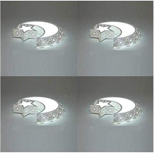 LightInTheBox Chic & Modern LED Flush Mount Ceiling Light Chandeliers Moon Star Shape Lighting for Living Room Bedroom Kids Room 960lm Bulb Included (4PC)
