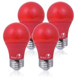 Bioluz LED Red Light Bulbs 60W Replacement Non-Dimmable A19 LED Bulbs 4-Pack