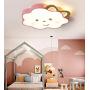LAKIQ Pink Cloud Shaped Flush Mount Ceiling Lamp Girl’s Room Modern Acrylic LED Close to Ceiling Light Fixture Creative Cartoon Style for Girl’s Bedroom Nursery Living Room (Warm Light)