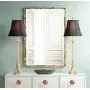 Juliette Traditional Buffet Table Lamps Set of 2 Gold Intricate Details Black Fabric Bell Shade for Dining Room - Regency Hill