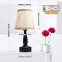 ZEEFO LED Night Light, Battery Powered Portable Night Lamp, Eye Protection Warm White Remote Control Night Light, Dimmable Classic Bedside Table Lamps Ideal for Bedroom,Study, Kids Room (Set of 2)