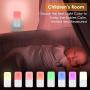 Plug-in Night Lights for Kids, RGB Colorful LED Wall Night Light with Dusk to Dawn Sensor, Warm White Night Lighting for Bedroom, Bathroom, Hallway, Stairs, Auto Nightlights for Kids/Adults (4 Pack)