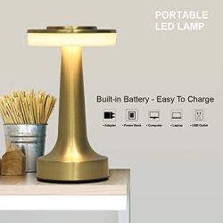 O’Bright Portable LED Table Lamp with Touch Sensor, 3-Levels Brightness, Rechargeable Battery Up to 48 Hours Usage, Night Light for Kids Nursery, Nightstand Lamp, Bedside Lamp (Gold)