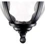 Bellagio Traditional Outdoor Ceiling Light Hanging Texturized Black 18'' Clear Hammered Glass Damp Rated for Exterior House - John Timberland