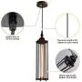 CMNNQ 3 Pack Retro Ceiling Pendant Light, Metal Industrial Hanging Lights Lamp, Classic Kitchen Table Dining Room Lighting Fixture 3PCS Without Bulbs (Bronze)