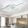 Modern Acrylic LED Ceiling Light with Remote Control Stepless Dimming Geometric Ceiling Light Close to Ceiling Light Fixture Chandelier Suitable for Living Room, Bedroom (Dimmable + Remote Control)