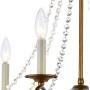 A1A9 Modern 6 Light Candle Style Chandelier with Crystal Accents, Simple Classic/Traditional Pendant Light, Kitchen Island Ceiling Light Fixtuer for Entryway, Hallway, Dining Room and Foyer (Gold)