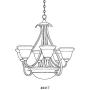 Progress Lighting P4417-77 6-Light Two-Tier Torino Chandelier, Forged Bronze