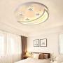 Creative LED Flush Mount Ceiling Light, CraftThink Acrylic Chandeliers Moon Star Shape Lighting for Living Room Bedroom Kids Room (Color: Warm light, Size: 16inch)