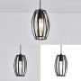 Mini Chandelier Pendant Lighting Fixture for Kitchen Island Hallway Dining Room Design, Black Basket Ceiling Lights Industrial Lightings Black