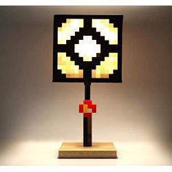 Minecraft Glowstone 14 Inch Corded Desk LED Night Light - Decorative, Fun, Safe & Awesome Bedside Mood Lamp Toy for Baby, Boys, Teen, Adults & Gamers - Best for Homes Bedroom, Living Room Or Office