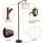 Joofo Floor Lamp, Classic Standing Lamp Reading Standing Light with Hanging Lamp Shade with Led Bulb, Floor Lamp for Living Room Bedrooms, Office, Light Brown Color Joofo Floor Lamp, Classic Standing Lamp Reading Standing Light with Hanging Lamp Shade with Led Bulb, Floor Lamp for Living Room Bedrooms, Office, Light Brown Color
