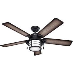 Hunter Key Biscayne Indoor / Outdoor Ceiling Fan with LED Light and Remote Control