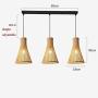 WENMIN Retro Vintage Industrial Chandelier Creative Trumpet Bamboo Height Adjustable Pendant Light Art Dining Room Lamp Suspension Personality Studies Living Lighting Ceiling