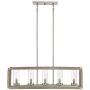 Kerr Wood Brushed Nickel Linear Pendant Chandelier 32 3/4'' Wide Modern Farmhouse 5-Light Fixture for Kitchen Island Dining Room - Possini Euro Design Kerr Wood Brushed Nickel Linear Pendant Chandelier 32 3/4'' Wide Modern Farmhouse 5-Light Fixture for Kitchen Island Dining Room - Possini Euro Design