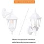 FUDESY Outdoor LED Wall Lantern,Plastic Exterior Wall Light with 8W Edison Filament Bulb,White Porch Light for Garage,Patio,Yard,FDS2542EW