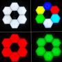 Remote Control Hexagonal Wall Colorful Light, Modular Touch Sensitive Lights with USB Power, Creative Geometry Assembly LED Night Light Suitable for Iiving Room, Bedrooms, DIY Lovers, Gifts (10)