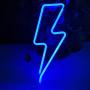 UCSAJI Lightning LED Neon Lights Lightning Shaped Decor Light Sign Lamp Christmas Wall Decor Birthday Party Kids Room Living Room Home Wedding Party Decor (Blue)