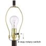 Elias Industrial Farmhouse Floor Lamp with Nightlight LED Oil Rubbed Bronze Off White Oatmeal Fabric Drum Shade for Living Room Reading Bedroom Office - Franklin Iron Works