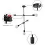 Ceiling Lamp 5 Light Mid Century Modern Sputnik Chandelier Lighting Fixture Pendant Light for Kitchen Dining Room Living Room Bedroom, Black Ceiling Lamp 5 Light Mid Century Modern Sputnik Chandelier Lighting Fixture Pendant Light for Kitchen Dining Room Living Room Bedroom, Black