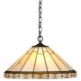 Chloe Lighting CH31315MI18-DH2 Belle Tiffany-Style Mission 2-Light Ceiling Pendant with Shade, 8.7 x 18.1 x 18.1'', Bronze