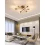 Hsyile Lighting KU300195 Modern-Industrial Style Indoor Chandelier,Flush Mount Ceiling Light Modern Pendant Light,Perfect for Kitchen Bathroom Dining Room Bedroom Hallway etc,6 Lights