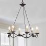 Maxax Chandelier 6-Light Farmhouse Kitchen Island Pendant Lighting fixtures for Dining Room Bathroom Bedroom Living Room, Black&Gold Finish (6 Lights) Maxax Chandelier 6-Light Farmhouse Kitchen Island Pendant Lighting fixtures for Dining Room Bathroom Bedroom Living Room, Black&Gold Finish (6 Lights)