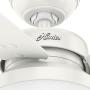 HUNTER 59169 Sentinel Indoor Ceiling Fan with LED Light and Remote Control, 52'', White