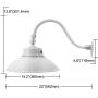 14in. White LED Gooseneck Barn Light 42W 4000lm Warmlight LED Fixture for Indoor/Outdoor Use - Photocell Included - Swivel Head ,Energy Star Rated - ETL Listed - Sign Lighting - 3000K Warmlight 1pk