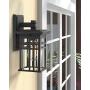 Zeyu 2 Pack Outdoor Wall Sconce, Exterior Wall Mount Light in Black Finish with Clear Glass Shade, 20068B1-2PK