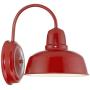 Urban Barn Rustic Farmhouse Outdoor Wall Light Fixture Red Steel Gooseneck Arm 11 1/4'' for Exterior House Porch Patio - John Timberland