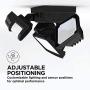 Home Zone Security Solar Motion Sensor Light - Outdoor Weatherproof Triple Head LED Security Flood Light, Black