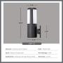 LMP Outdoor Light Outside Light LED Bulbs Included Cylinder Lights, Waterproof and Dust Resistant, Finishing with Aluminum Plus PC Panels, Wall Light for Entry, Garage, Garden, Porch, Yard