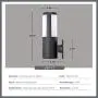 LMP Outdoor Light Outside Light LED Bulbs Included Cylinder Lights, Waterproof and Dust Resistant, Finishing with Aluminum Plus PC Panels, Wall Light for Entry, Garage, Garden, Porch, Yard