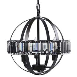 Galtalap Crystal Chandelier 14.6'' 3-Light Flush Mount Ceiling Light ETL Listed Adjustable Rods Pendant Lighting with Modern K9 Crystal for Dining Room, Bathroom, Bedroom, Living Room