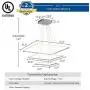 ROYAL PEARL Modern LED Pendant Light 3-Ring Chandeliers Fixture Dimmable Ceiling Lights Lamp,Warm White, Silver