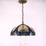 Tiffany Pendant Lamp W16H40 Inch Blue Stained Glass Lampshade Link Antique Pendant Lamp Ceiling Style 2E26 Lighting for Dining Room Living Room S160E WERFACTORY Living Bar Room Lover Study Gifts Tiffany Pendant Lamp W16H40 Inch Blue Stained Glass Lampshade Link Antique Pendant Lamp Ceiling Style 2E26 Lighting for Dining Room Living Room S160E WERFACTORY Living Bar Room Lover Study Gifts
