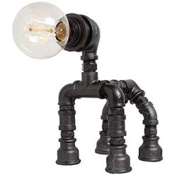 KWOKING Lighting Industrial Steampunk Desk Lamp Animal Shape Reading Light Steampunk Robot Table Lamp 1 Light Retro Style Lamps in Black