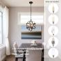 DEWENWILS 3-Light Farmhouse Chandeliers Industrial Pendant Lighting Metal Ceiling Light Fixture Hanging Light for Dining Room Kitchen Island Living Room Bedroom Foyer, ETL Listed