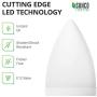 Sunco Lighting 6 Pack B11 LED Candelabra Bulb, Dusk-to-Dawn, 5W=40W, 3000K Warm White, 450 LM, E12 Base, Outdoor Decorative Light for Sconces - UL