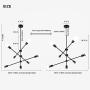 WBinDX Modern Sputnik Chandelier 6 Lights Black Contemporary Pendant Lighting Ceiling Light Fixture for Dining Kitchen Island Bedroom