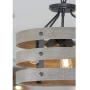 Progress Lighting P350049-143 Gulliver Three-Light Semi-Flush Convertible, Graphite finish